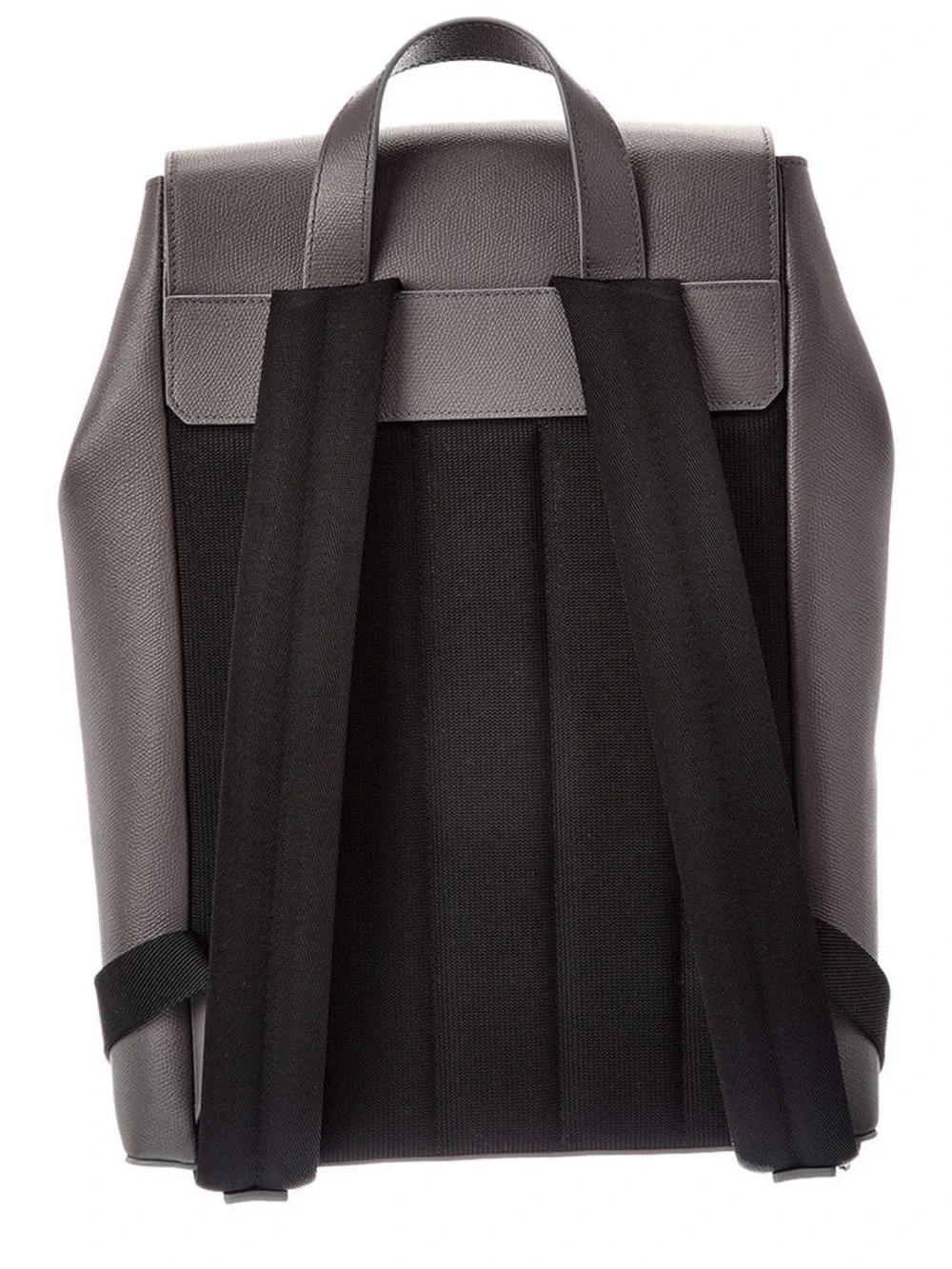 Burberry Charcoal Gray Leather Flap Backpack